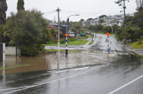Corner Beach Road & Castor Bay Road, King Tide 31.9.15