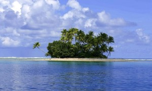 Low-lying Marshall Islands, like this one, are at risk of being swallowed by rising sea levels. Photo: Christopher Michel on Flickr – reproduced under Creative Commons 2.0